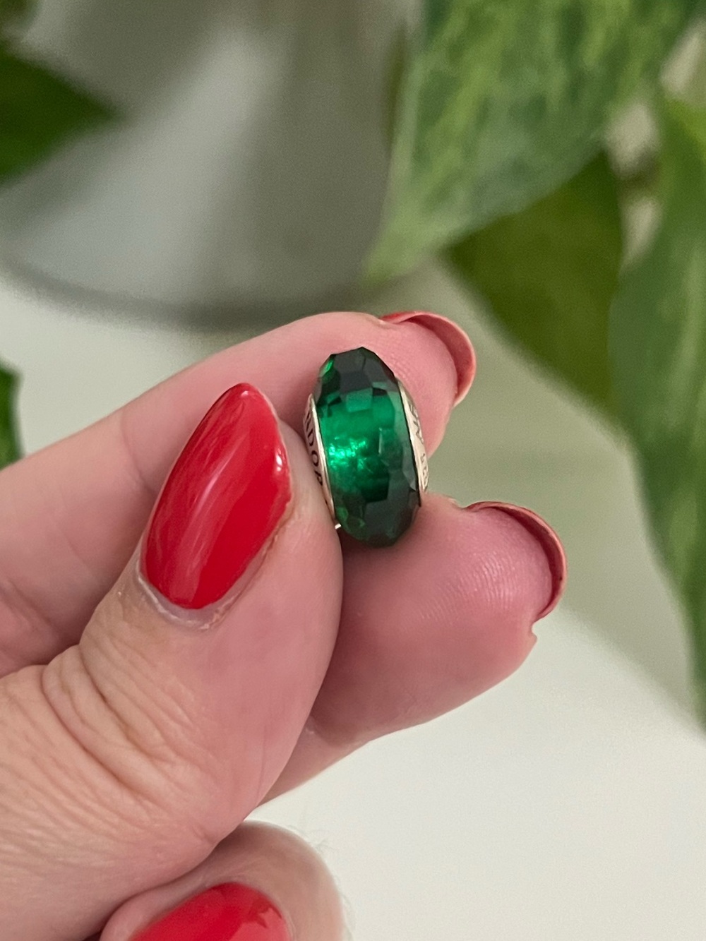Pandora Fascinating Green Murano Glass Charm, 925